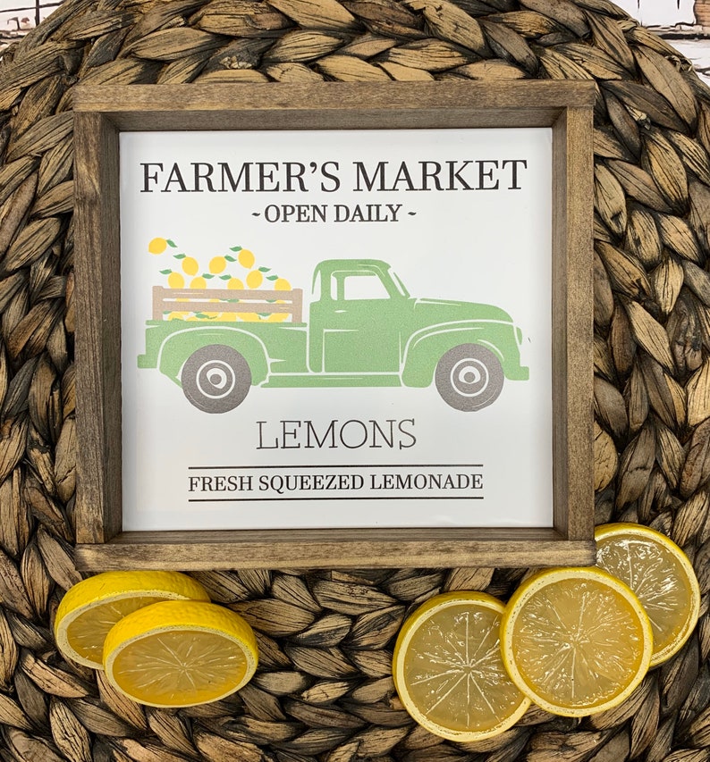 Farmers Market Lemon Sign Etsy