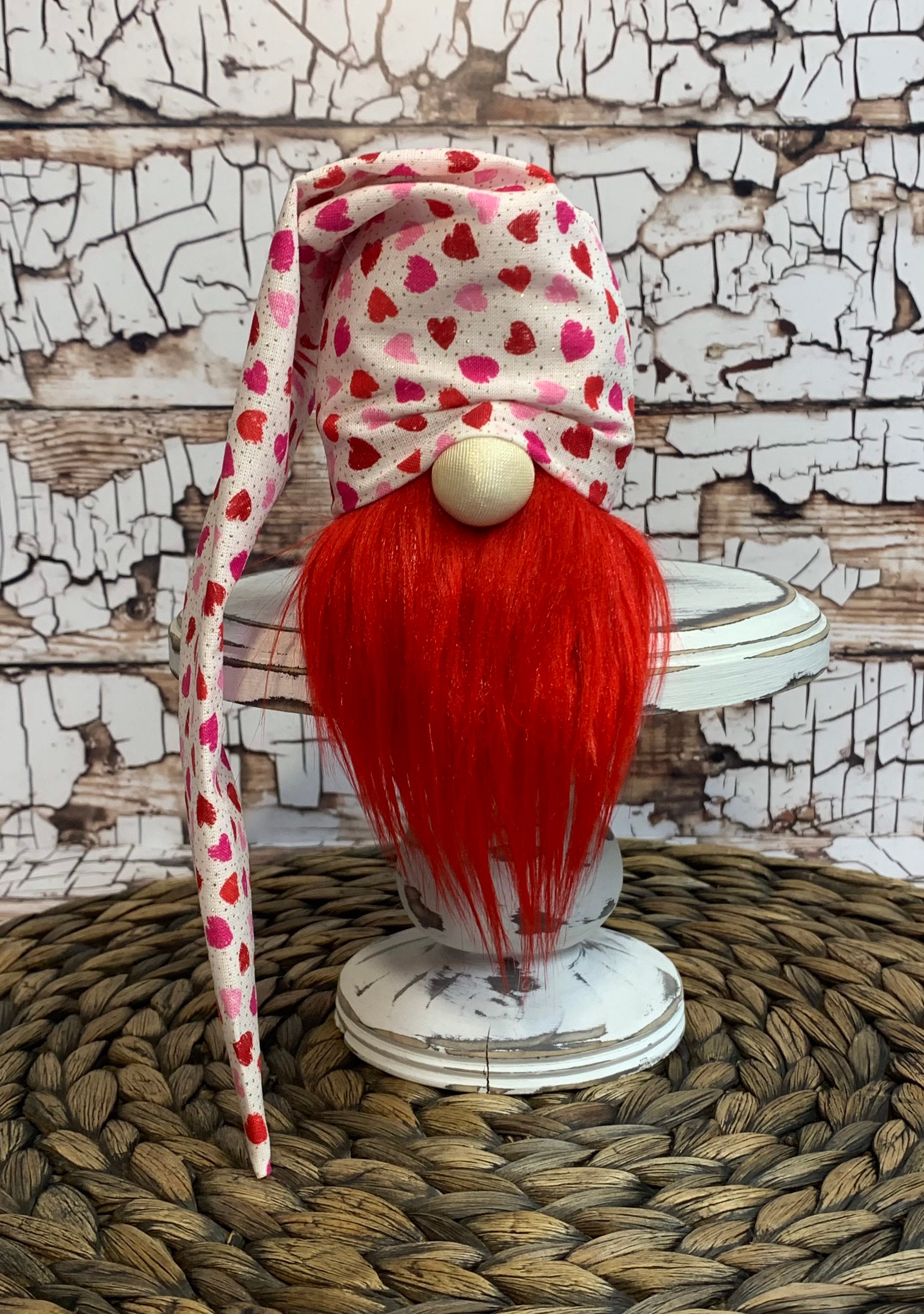 Valentine heart gnome  etsy