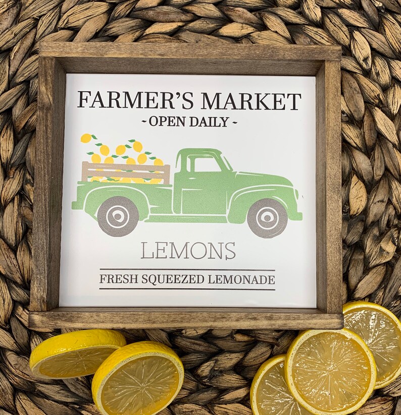 Farmers Market Lemon Sign Etsy