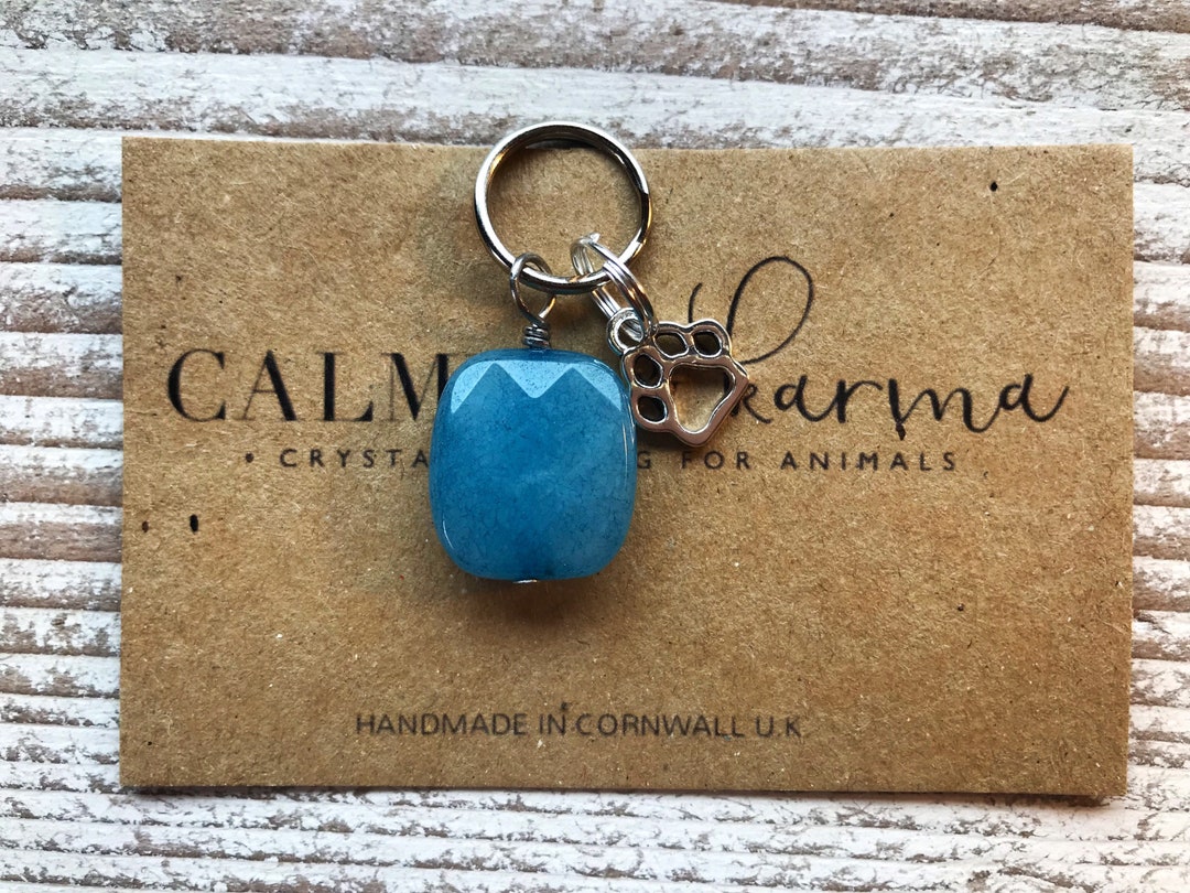 Curated visual reference: Visual Reference: Aquamarine Crystal Healing Pet Pendant Calming Dog Cat Collar Charm