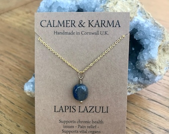 Lapis Lazuli Crystal Healing Necklace