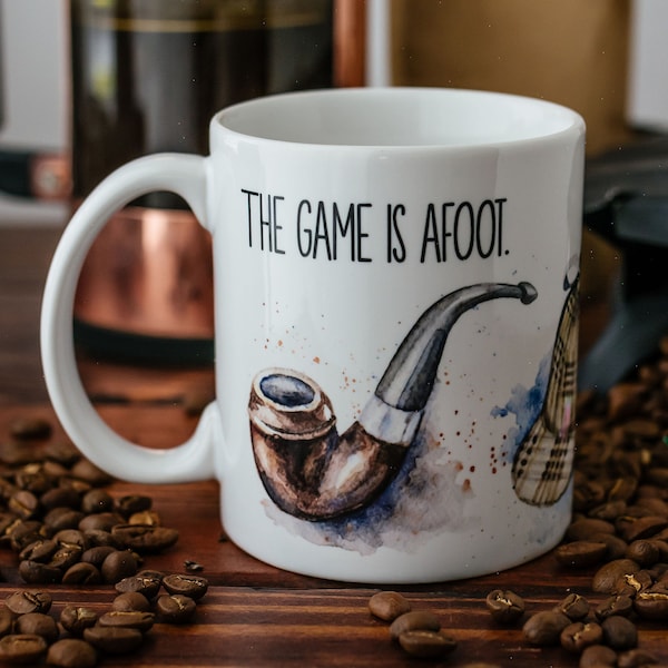 Sherlock Holmes Mug - Sherlock Holmes Gift - Literary Gift - Sherlock Gift - Book Quote Mug - The Game is Afoot Mug - Arthur Conan Doyle