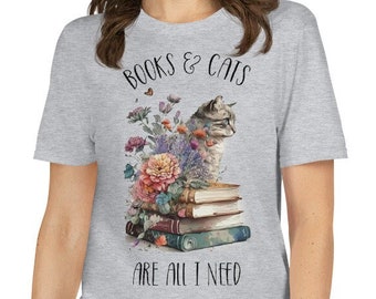 Books & Cats Are All I Need T-Shirt