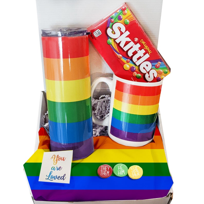 Pride Gift Box Pride Gift Basket Pride Pride LGBTQIA Gift Box Rainbow Gift Box image 1