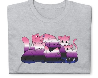 Genderfluid Cats T-Shirt - Genderfluid Cats Shirt - Pride T-Shirt - Pride Shirt