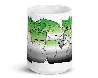 Aromantic Cats Mug - Pride Mug