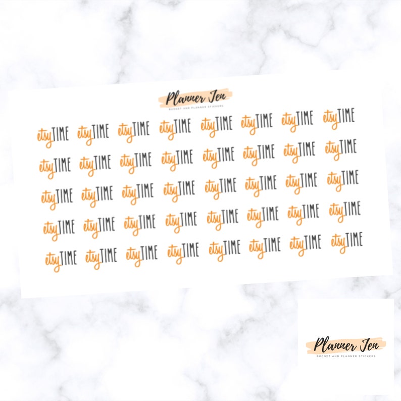 Etsy Time Etsy Seller Mini Scripts Functional Stickers for Any Size Planner
