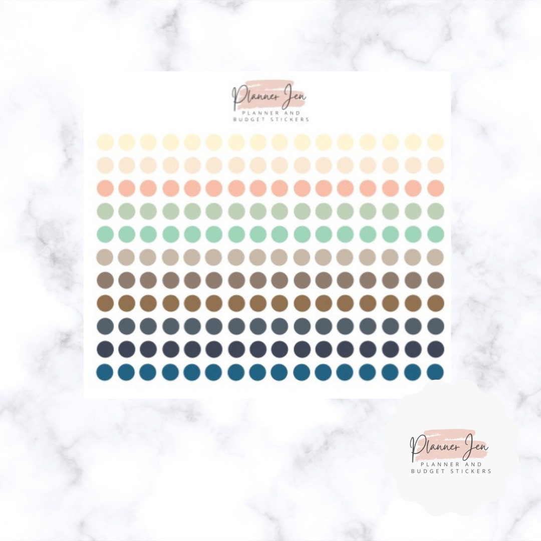 Neutral Mini Dot Stickers for Any Planner - Etsy