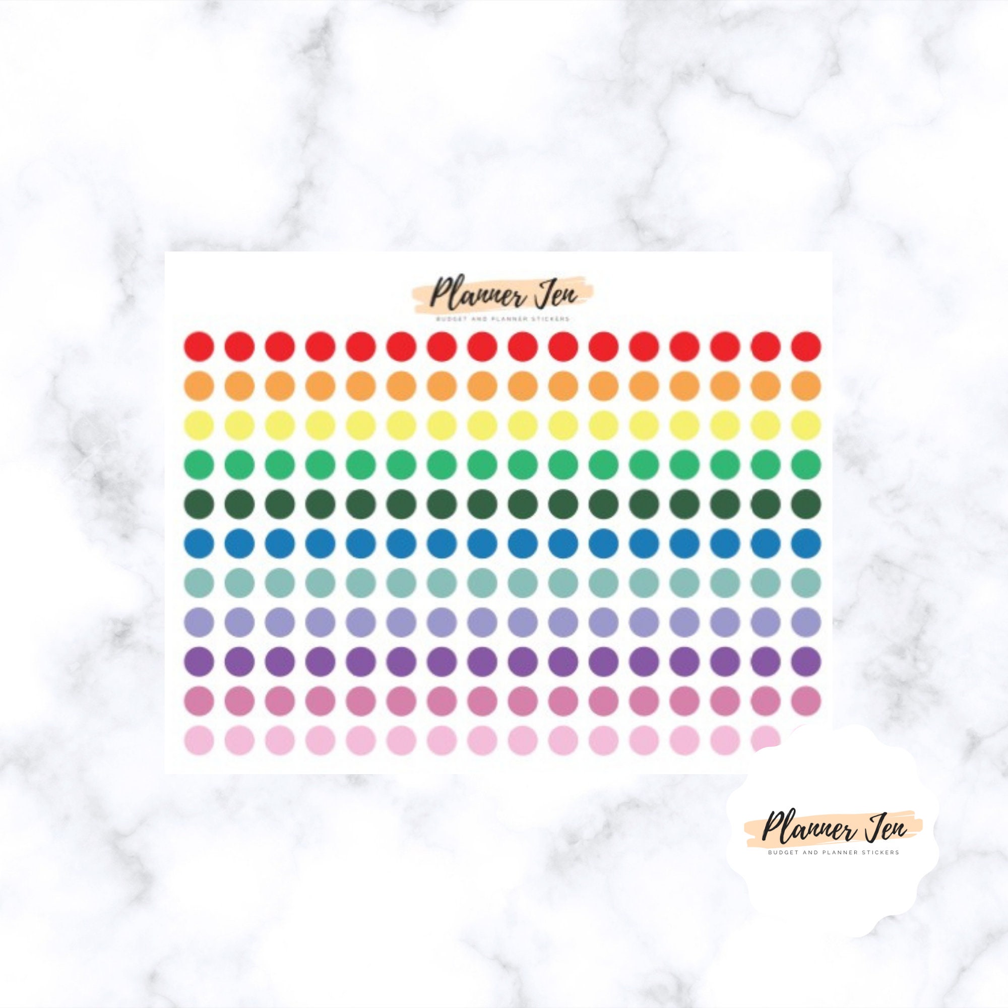 Colorful Mini Dot Stickers for Any Planner - Etsy