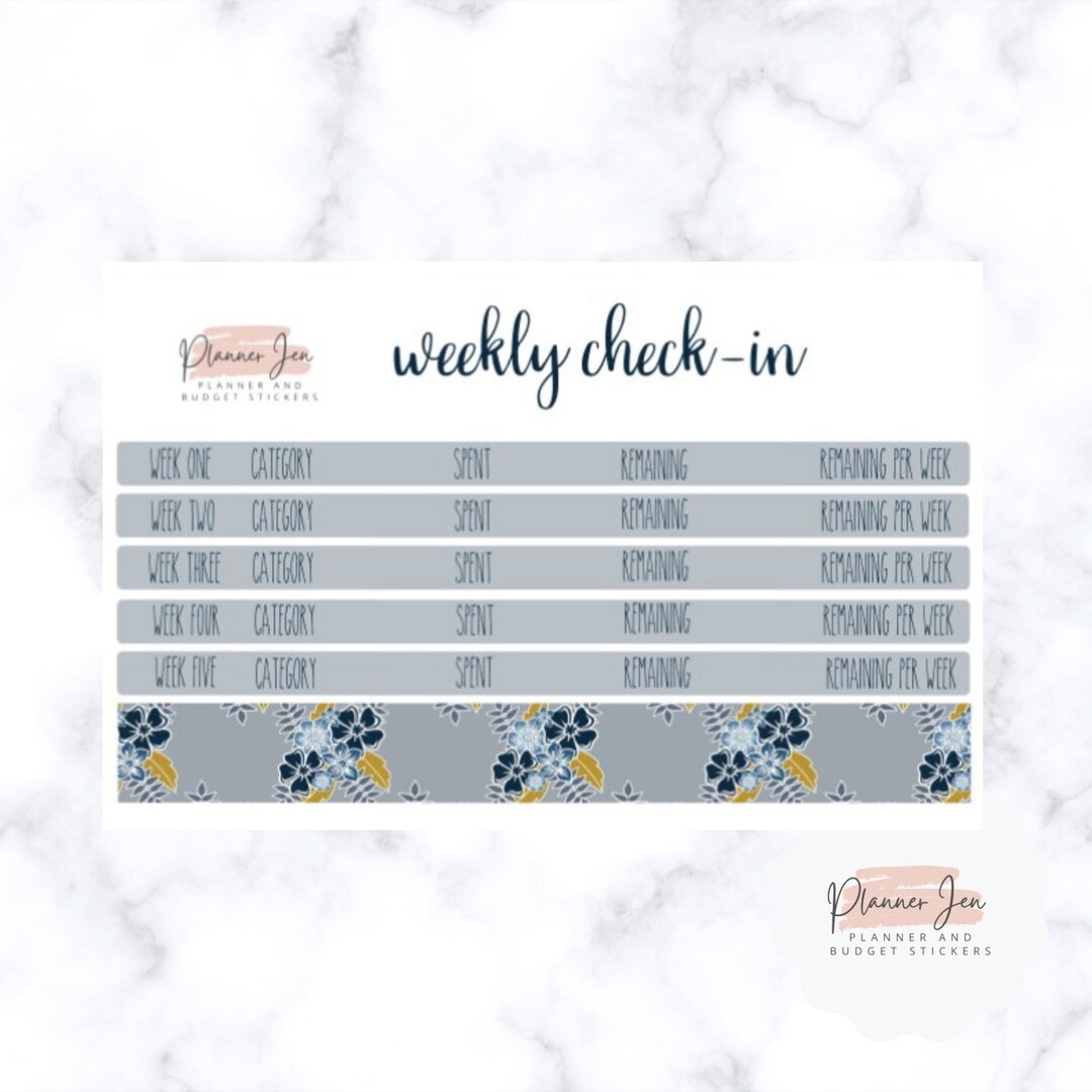 July Weekly Checkin Stickers Budget Kit for 7x9 Erin Condren Monthly