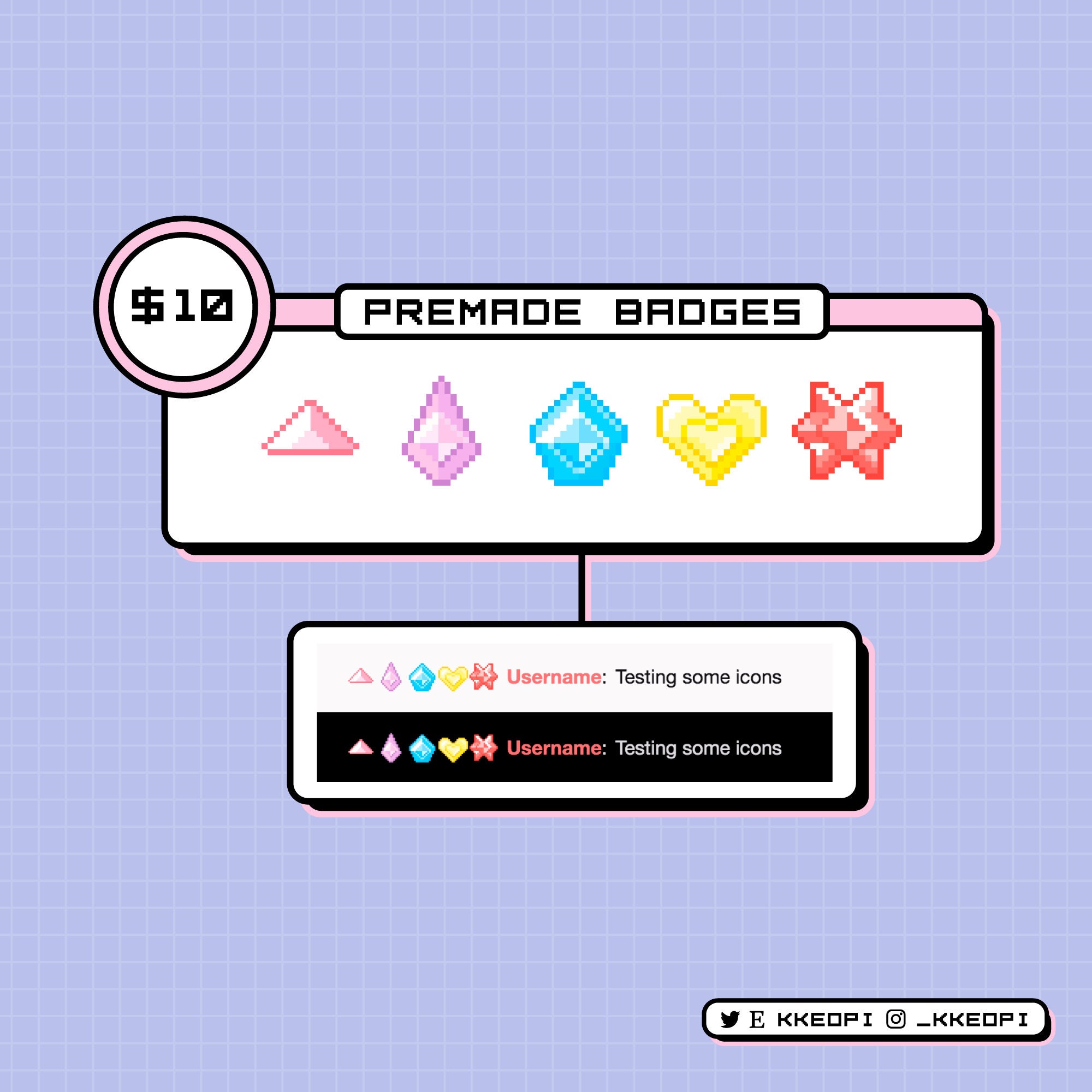 5 Pre Made Sub Cheer Twitch Badges Pixel Gems Etsy 5 Pre Made Sub Cheer Twitch Badges Pixel Gems Etsy