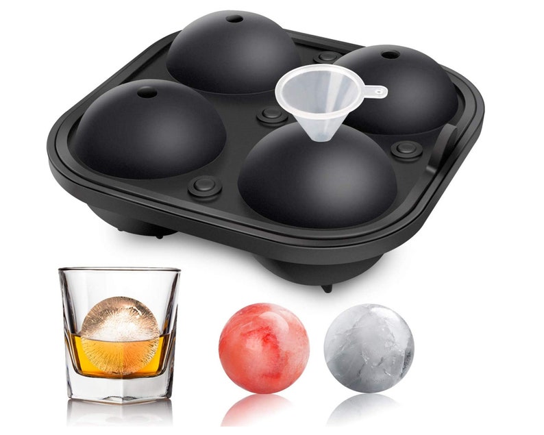Large Sphere Mold Silicone Ice Cube Trays for Whisky 2.5 Inch Etsy