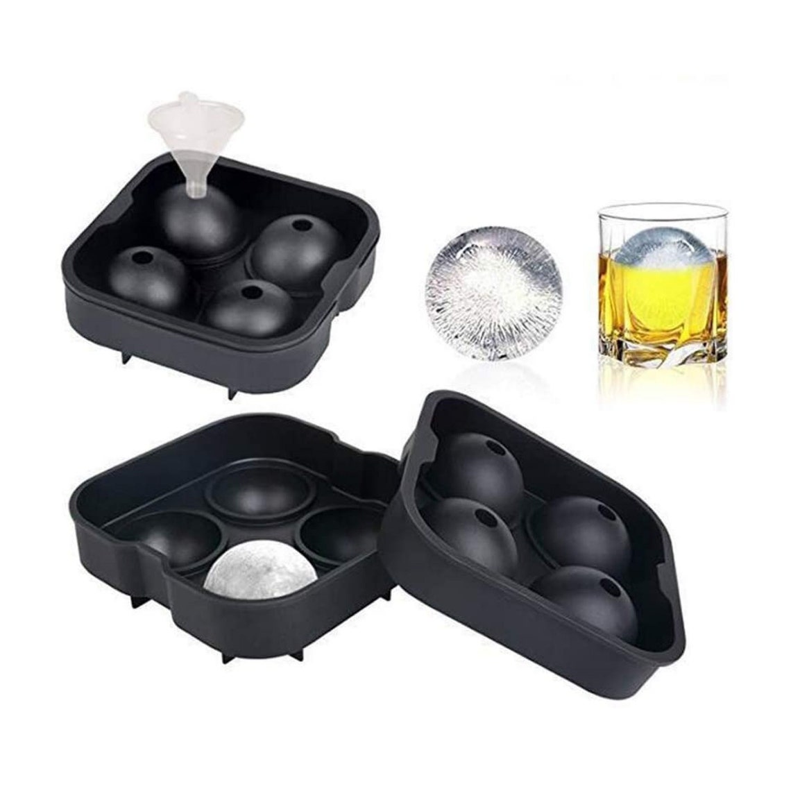 3D Ice Ball Maker Mold Round Ice Ball Spheres Mold 4 x 1.78 Etsy