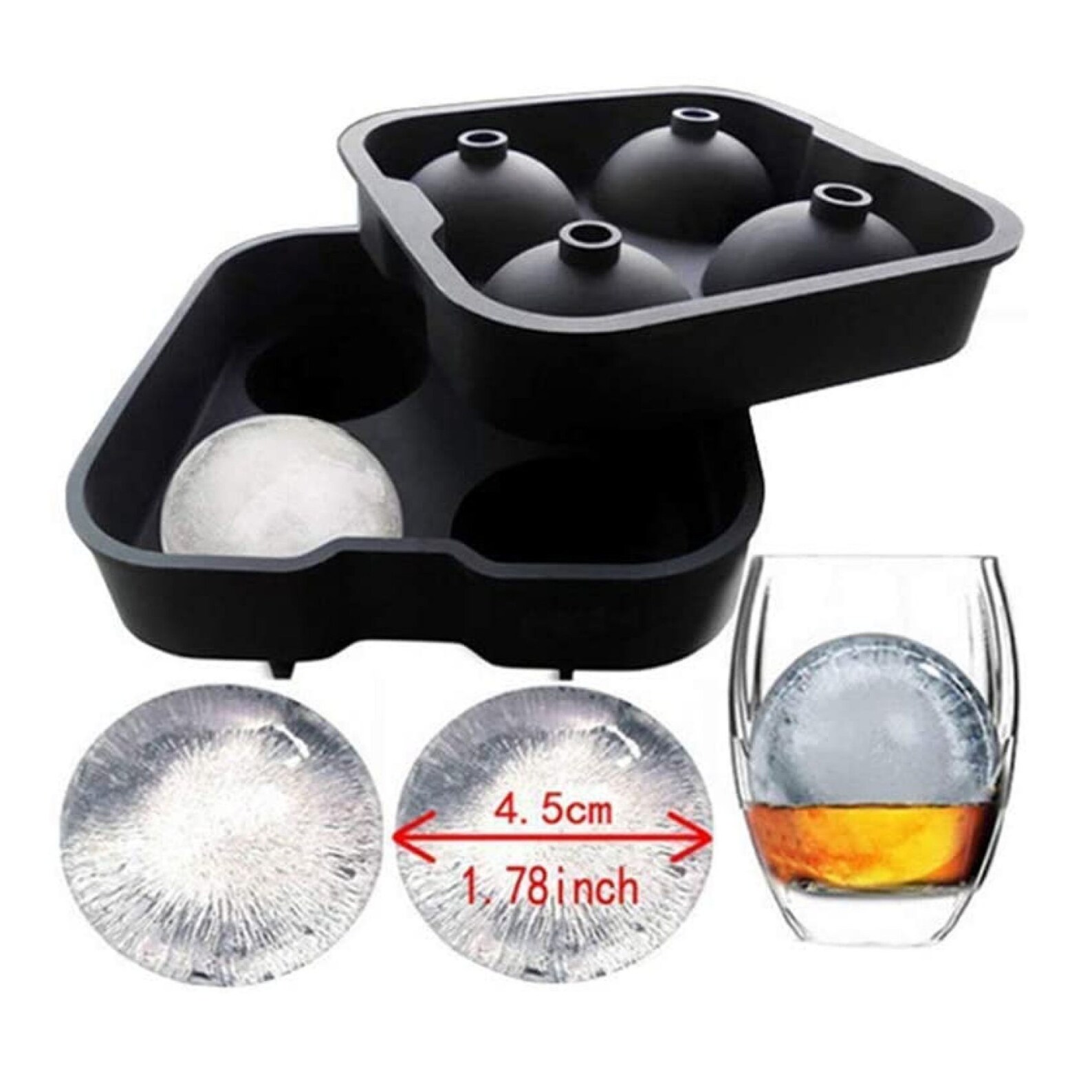 3D Ice Ball Maker Mold Round Ice Ball Spheres Mold 4 x 1.78 Etsy