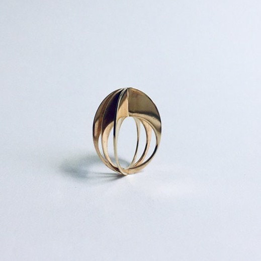 Handmade 18k Goldplated Silver Ring - Etsy