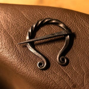 Forged Viking Cloak Pin, Fibula, Brooch, Celtic