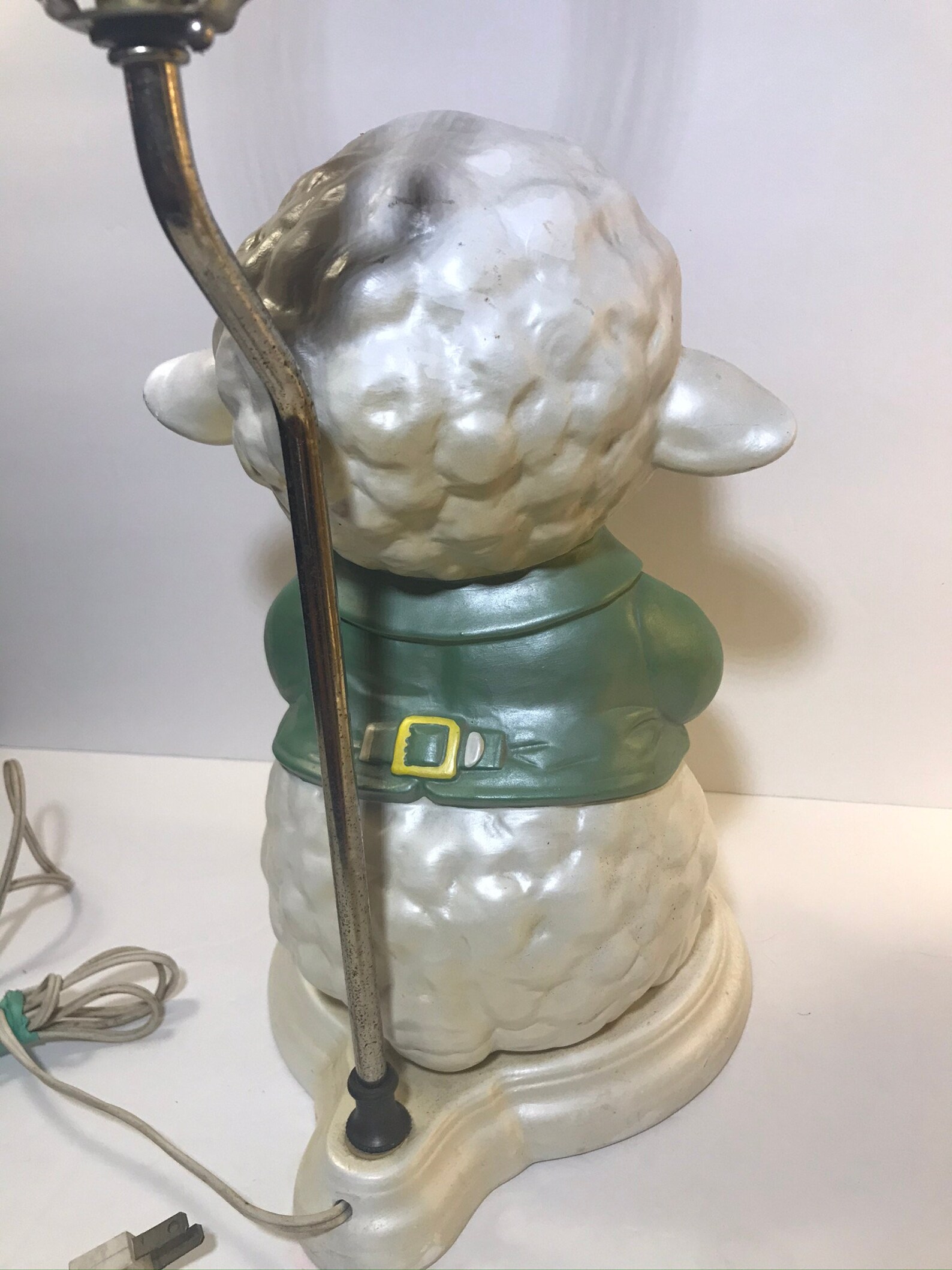 Vintage Ceramic Lamb Table Lamp Easter Spring Kids Room Etsy