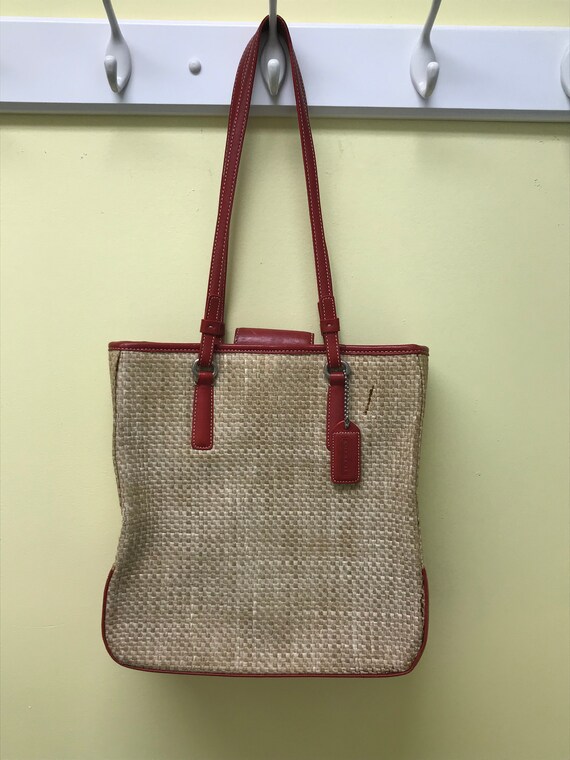 coach straw tote