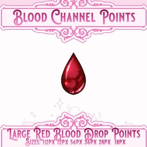 Blutstropfen Twitch Channel Punkte Icon | Kanalpunkte | Twitch Emotes | Emotes teilen | Channel Point einlösen | Belohnungen zu spenden