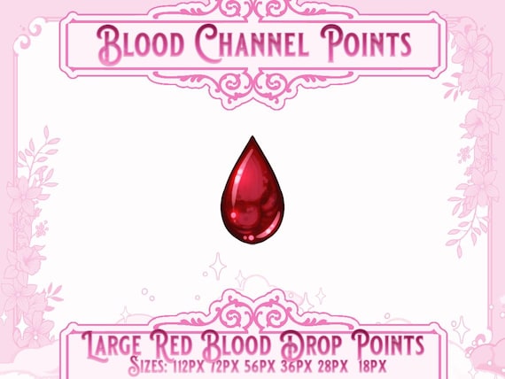 Blood Drop Twitch Channel Points Icon | Stream Rewards (Digital Download)