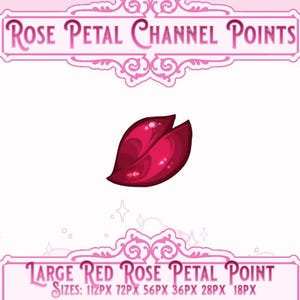 Red Rose Petal Twitch Channel Points Icon: Stream Reward (Digital Download)