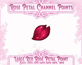 Red Rose Petal Twitch Channel Points Icon: Stream Reward (Digital Download)