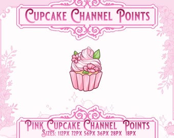 Pink Cupcake Twitch Channel Points Icon (Digital Download)