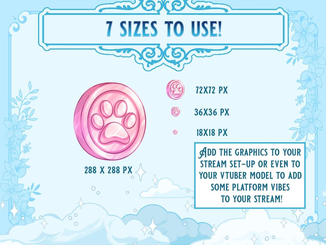 ピンクコインゲーマーバッジ：レトロストリーミングサブバッジ（6個パック）（デジタルダウンロード）