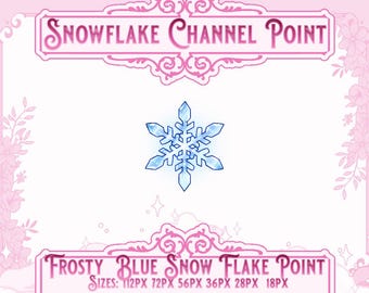 Snowflake Crystal Twitch Channel Points Icon: Stream Reward (Digital Download)