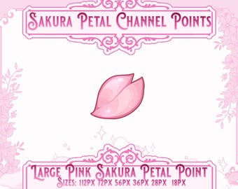 Pink Sakura Petal Twitch Channel Points Icon: Stream Reward (Digital Download