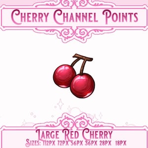 Red Cherry Twitch Channel Points Icon: Stream Reward (Digital Download)