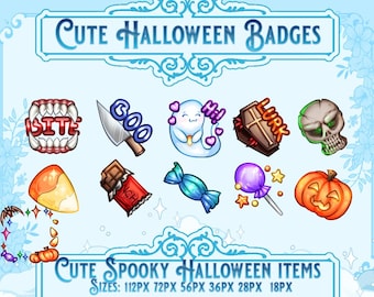 Halloween Candy Badges for Twitch, YouTube, Discord (21 Pack) (Digital Download)