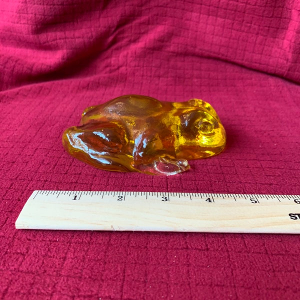 Blenko Handcraft Glass Yellow Frog - Large