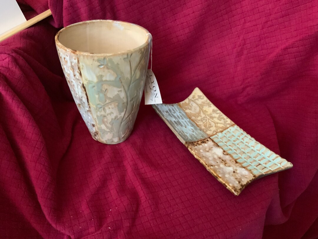 Lyon Home Gallery Ceramic Vase & Tray Etsy