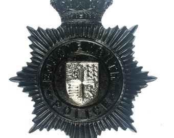 British Police Badge: Bournemouth Police Helmet Plate. (c. 1948)