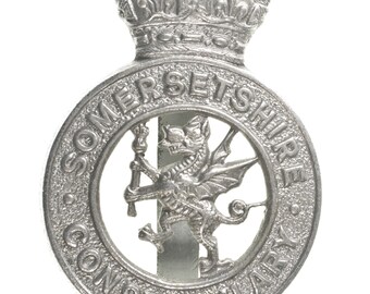 British Police Badge: Somersetshire Constabulary Police Cap Badge