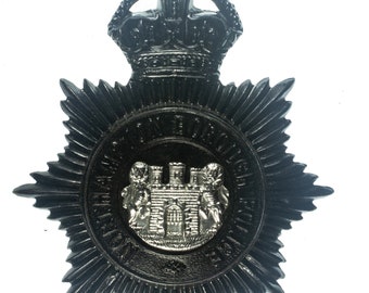 British Police Badge: Northampton Borough Police Helmet Plate.