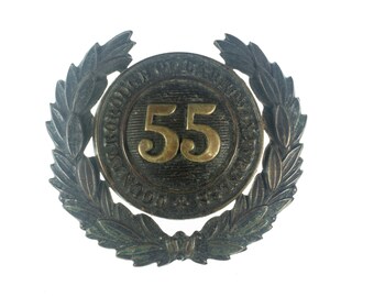 Rare British Police Badge: County Borough and Barrow in Furnace Police Helmet Plate (#55)