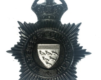 British Police Badge: West Sussex Constabulary Helmet Plate.