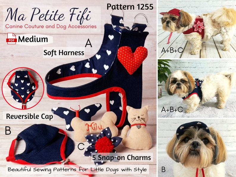 Soft Dog Harness Pattern Pdf Sewing Pattern Size MEDIUM | Etsy