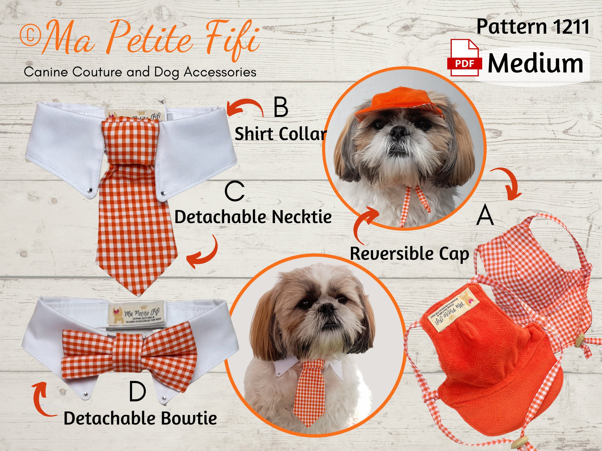 Pattern Dog Shirt Collar And Tie Dog Clothes Plaid Puppy Shirt