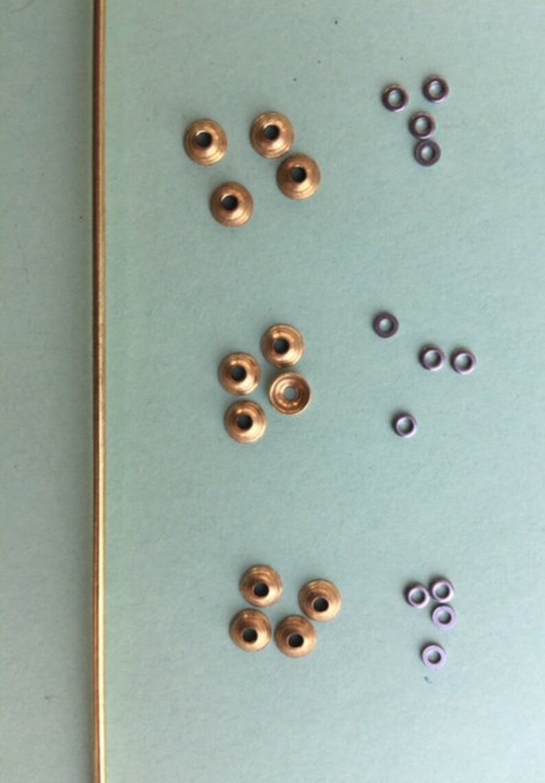 12 Pack Brass Replacement Kit Washers Pins for Repair of Straight Razor