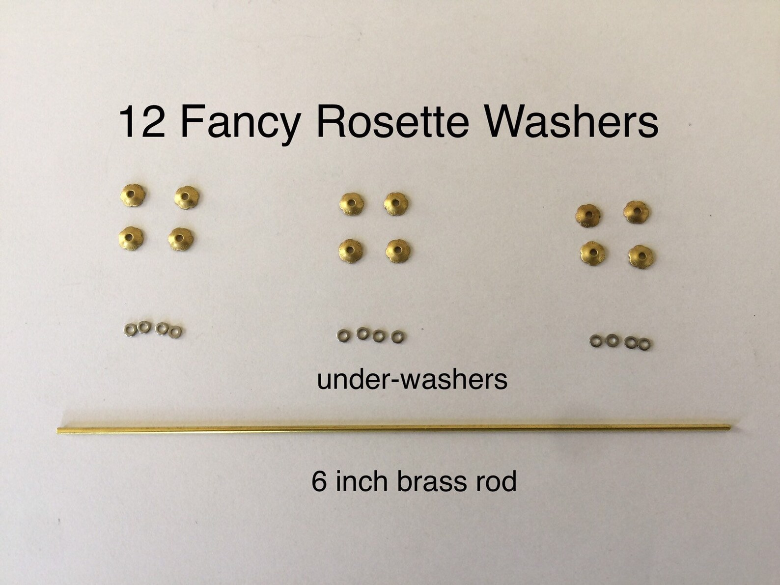 12 Pack Brass Replacement Kit Washers Pins for Repair of Straight Razor