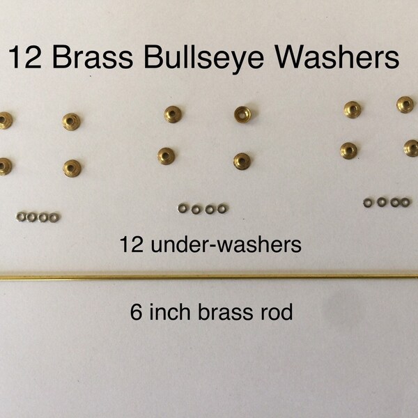 12 pack Brass replacement kit washers pins for repair of Straight Razor