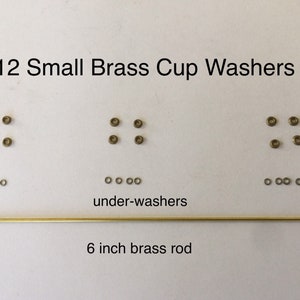 12 pack Brass replacement kit washers pins for repair of Straight Razor image 4