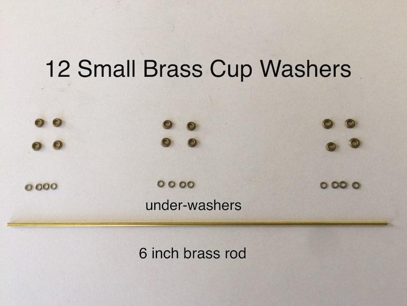 12 pack Brass replacement kit washers pins for repair of Straight Razor image 4