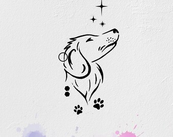 Cute Dog Tattoo Etsy