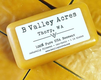 5lbs of Pure Beeswax (5, 1lb blocks) All Natural Washington Beeswax