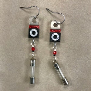Transistor Earrings - Techie Jewelry - Fuse Earrings - Geek Chic - Engineer Gift - Scientist Gift  - Geek Gift