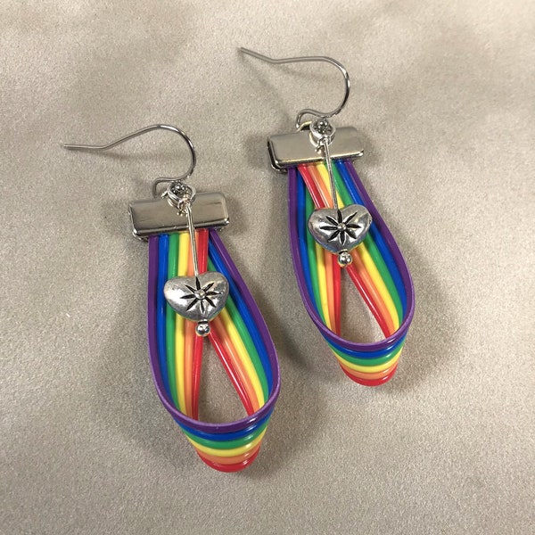 Rainbow Wire Earrings - Electronic Earrings -  - Techie Jewelry - Engineer Gift - Pride Jewelry- Electronic Jewelry Designs - Geek Chic